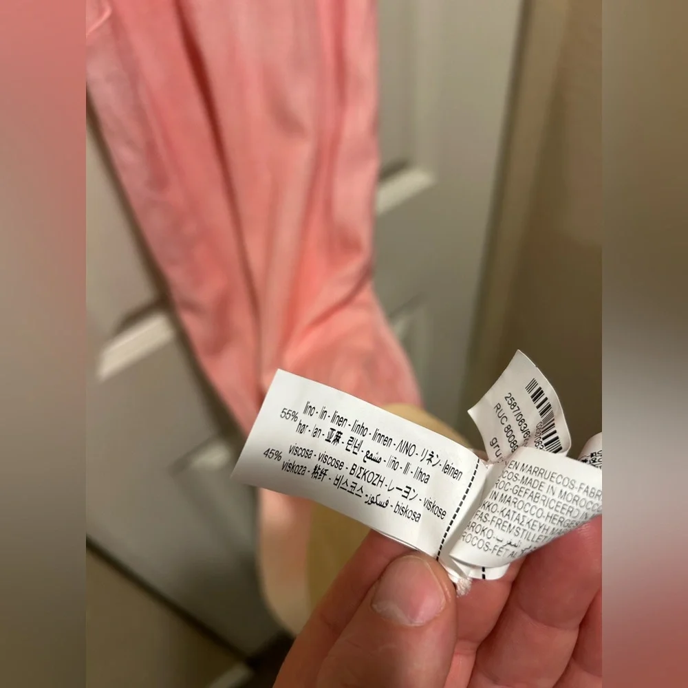 Zara Linen Blend Tie Dye Midi Dress Resort Beachy Summer, size XS - Picture 11 of 11